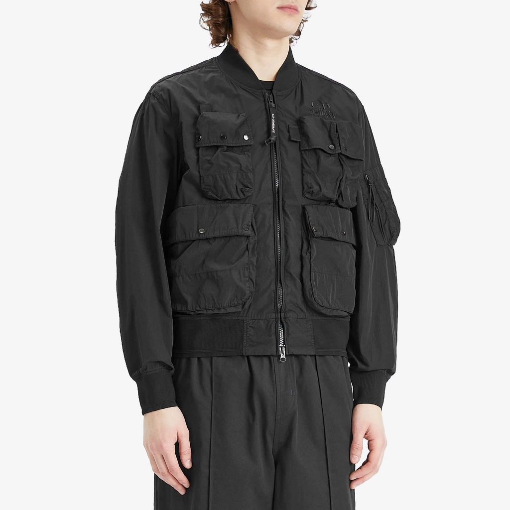 CP Company Men's Chrome-R Multipocket Bomber Jacket Black
